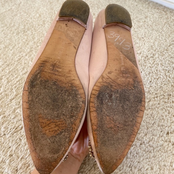 Manolo Blahnik Pink Hangisi Flats - Picture 3 of 5